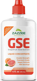 Zazzee Grapefruit Seed Extract (Gse) 4 Ounces | 2X Potency | Maximum Strength | High Absorption | 480 Servings | 100 Mg Per Servi