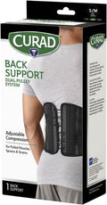 Curad Back Support with Dual- Pulley System Size S/M - Adjustable Compression