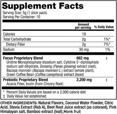 Focus All Natural Drink Mix for Brain Support, Supplements to Help Boost Energy & Mood, Adaptogenic Herbs & Antioxidants (10)