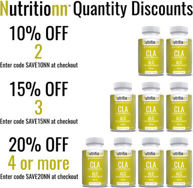 CLA by Nutritionn - Promotes Fat Loss - 3000 mg Once Daily, 1000 mg Softgels - Premium, 100% Pure and Natural Conjugated Linoleic Acid (CLA)