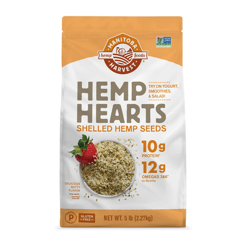 Manitoba Harvest Hemp Hearts, Shelled Hemp Seeds - 24oz - 10g Plant Protein & 12g Omega 3 & 6 per 30g serving - Easy to Digest with 9 Amino Acids - Gluten Free, Non-GMO Project Verified