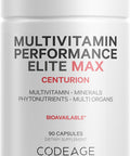 Codeage Multivitamin Performance Elite Max Supplement - Vitamins A B6 B12 C D E Vitamin K (MK-4 MK-6 MK-7 MK-9) Essential Minerals Botanical & Grass-Fed Organ Extracts Lutein - 90 Capsules