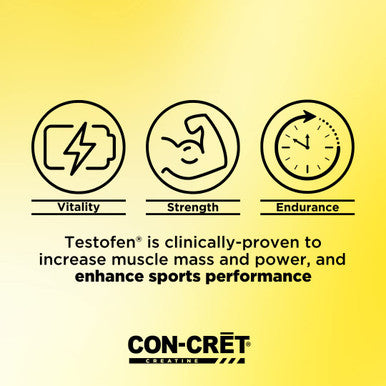 CON-CRET + Test CON-CRET Patented Creatine HCl Now with Testofen Boost Testosterone Levels 60 Capsules