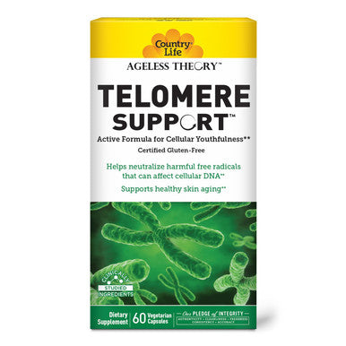 Country Life Ageless Theory Telomere Support - Certified Gluten Free - Certified Vegan By Ava Certified Igen