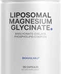 Codeage Liposomal Magnesium Glycinate Supplement - Magnesium Bisglycinate Pills - BioPerine Black Pepper - Liposomal Delivery - Non-GMO Gluten- Mineral - 120 Capsules
