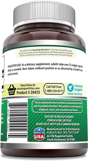 Amazing Nutrition Formulas GABA 750 Mg Per Serving Veggie Capsules Supplement | Non-GMO | Gluten | Made in USA | Ideal for Vegetarians (100 Count) | Pack of 2