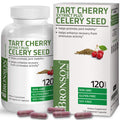 Bronson Tart Cherry Extract + Celery Seed Capsules - Powerful Uric Cleanse, Joint Mobility Support & Muscle Recovery Supplement - Non GMO Formula, 120 Vegetarian Capsules