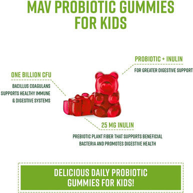 MAV Nutrition Probiotic Gummies Kids Elderberry Gummies Kids Bundle