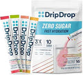 DripDrop Hydration Sugar Free Electrolyte Packets, Variety Pack, 16 Count | Lemon Lime, Watermelon, Peach, Passion Fruit; Zero Sugar Single Serve Powder Drink Mix; 3X Electrolytes, Vitamin C, Magnesium