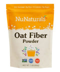 Nunaturals Oat Fiber Powder, All Natural Non-Gmo, Supports Digestive Health, 1 Lb