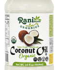 Rani Organic Extra Virgin Coconut Oil, Unrefined 15 fl oz (444ml) Cold Pressed, NON-GMO | Gluten Free | Kosher | Vegan | 100% Natural | Packed in USA | USDA Certified Organic