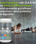 Garden of Life Dr. Formulated Keto Meal Balanced Shake - Vanilla Powder 14 Servings Truly Grass Fed Butter & Whey Protein Plus Probiotics Non-Gmo Gluten Free Ketogenic Paleo Meal Replacement