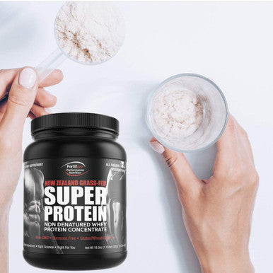 Fortifeye Vitamins Fortifeye Super Protein New Zealand Grass Fed Whey Protein Non Denatured, Dark Chocolate Fudge, 1 Pack