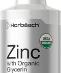 HorbAach Liquid Zinc Drops 2 Oz With Organic Glycerin Vegetarian, Non-Gmo, Gluten Supplement
