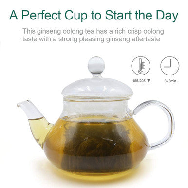 Fullchea - Ginseng Oolong Tea - Oolong Tea Loose Leaf - Imperial Ginseng Tea - Natural Ren Shen with Unique Aroma and Taste 8oz / 226g