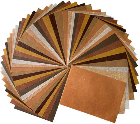 A5 50 Sheets Natural Fiber Mulberry Tree,Mulberry paper Sheets Square Origami, Arts Folding Craft, Decoration, Paper for DIY Crafts. 8.3" x 5.8" (Purple Tone, A5)