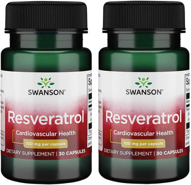 Swanson Resveratrol 100 100 Milligrams 30 Capsules (2 Pack)