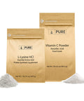 PURE ORIGINAL INGREDIENTS Vitamin C And L-Lysine Hcl Bundle, Dietary Supplement, Non-Gmo