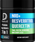 DEDICAD Nad+ Supplement 1000Mg - Pure Nad Supplement Combined To Resveratrol Quercetin Berberine Fisetin Tmg And Grape Seed Energy And Dna Repair Aging Defense Brain Function - 60 Capsules