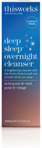 This Works Deep Sleep Overnight Cleanser, with Oat Amino Acids & Hyaluronic Acid to Gently Exfoliate & Rehydrate, Clinically Proven to Reduce Redness, 100ml
