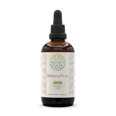 Bilberry Fruit B120 Alcohol-Free Herbal Extract Tincture, Concentrated Liquid Drops Natural Bilberry (Vaccinium Myrtillus) (4 Fl