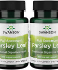 Swanson Full-Spectrum Parsley Leaf Extract - Herbal Supplement Promoting Digestive Health - Natural Formula Supporting GI Tract Health - (60 Capsules 400mg Each) (2 Pack)