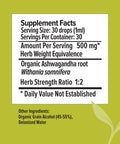 Banyan Botanicals Organic Ashwagandha Extract Withania Somnifera For Healthy Adrenals & Immune System, Stress Relief, Strength, Mood & More* 1 Fl Oz Non-Gmo Sustainably Sourced Vegan