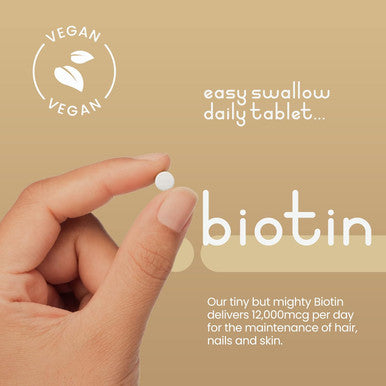 Biotin Hair Growth Vitamins 12000Mcg, 400 D-Biotin Tablets With Coconut, Vegan Hair Skin & Nails Vitamins For Women And Men High Strength Fast Hair Vitamins, Vitabright Vitamin B7 Biotin For Hair