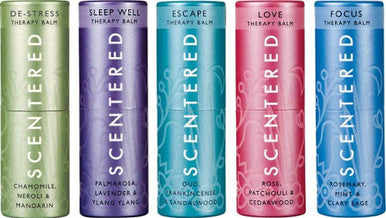 Scentered Ultimate Survival KIT Aromatherapy Balm Gift Set - Mothers Day Gift - Includes Sleep Well, De Stress, Be Happy, Escape & Love