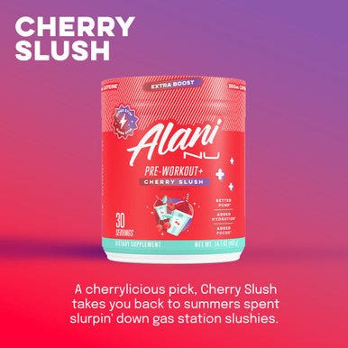 Alani Nu Pre Workout+ Powder Frozen Lemonade Extra Boost Sugar Free 300mg Caffeine L-Theanine Beta-Alanine Citrulline 30 Servings