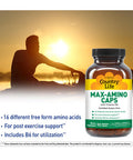 Country Life Maxi-Amino With 16 Free Form Amino Acids 90 Vegetarian Capsules Certified Gluten Free Certified Vegetarian
