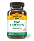 Country Life Zinc Lozenges With Vitamin C Supports Immune Health Cherry Flavor 60 Lozenges Certified Gluten Free Certified Vegan Certified Halal