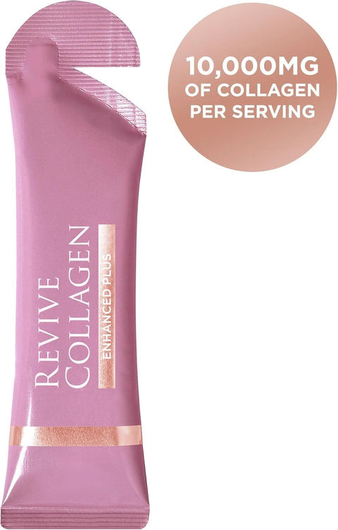 Revive Collagen Enhanced Plus Premium Liquid Marine Collagen Drink Supplement 22 Fluid Ounces Tropical Flavor 10000Mg Of Collagen Per Shot 14 Servings Liquid Collagen For Women And Men