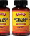 Bragg Energy Apple Cider Vinegar Capsules - (2 Pack) 90 Capsules | Made with B Vitamins - Helps Generate Energy at Cellular Level