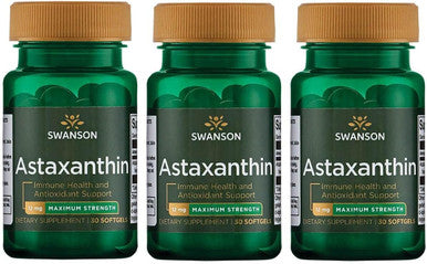 Swanson Maximum Strength Astaxanthin 12 Milligrams 30 Sgels (3 Pack)