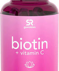 Sports Research Biotin Gummies 5000mcg with Vitamin C Vegan NonGMO Verified 60 Vegan Gummies 2 Month Supply