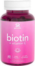 Sports Research Vitamin D3K2 5000iu Softgels 60ct Biotin Gummies 5000mcg 60ct Bundle