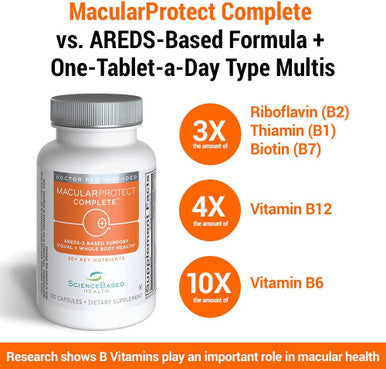 ScienceBased Health Macularprotect Complete All-In-One Areds 2 Vitamin & Mineral Supplement And Whole Body Multinutrient - 120 Capsules