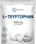 Micro Ingredients L-Tryptophan Supplement 1500mg Per Serving 240 Caplets (500mg Per Caplet) | Essential Amino Acid | Supports Mood and Relaxation | Non-GMO Easy to Swallow