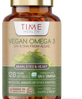 Vegan Omega 3 Epa & Dha From Algae Oil Premium Brand Carrageenan- Sustainable Algal Alternative To Fish Oil Vegetarian Essential Fatty Acids Uk Made Supplement (120 Count (Pack Of 1))