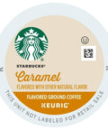 Starbucks K-Cup Coffee Pods, Caramel Naturally Flavored Coffee For Keurig Brewers, 100% Arabica, 1 Box (22 Pods)