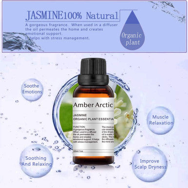Jasmine Essential Oil 30ml, 100% Pure Natural Aromatherapy Oil for Diffuser, Massage, Skin, Perfume