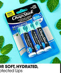 Chapstick Moisturizer 2-In-1 Lipcare Spf 15 Cool Mint 3-Pack ÃƒÂ¢Ã¢â€šÂ¬Ã¢â‚¬Å“ÃƒÂ¢Ã¢â€šÂ¬Ã‚Â¯Sunscreen Lip Balm With Aloe Vera And Vitamin E 0.15 Ea