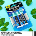 Chapstick Moisturizer 2-In-1 Lipcare Spf 15 Cool Mint 3-Pack Sunscreen Lip Balm With Aloe Vera And Vitamin E 0.15 Ea