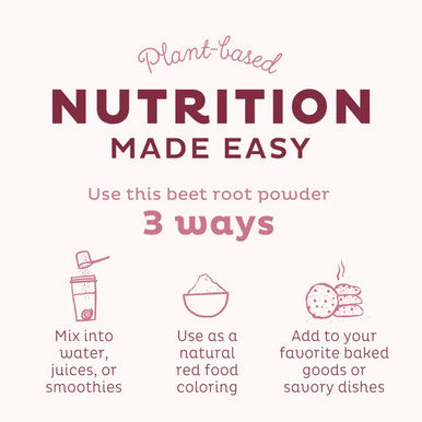 Kos Organic Beet Root Powder - Usda Certified, Non-Gmo, Gluten & Soy - 90 Servings