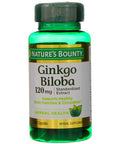 Nature's Bounty Ginkgo Biloba 120 Mg Double Strength - 100 Capsules Pack Of 2