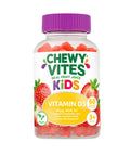Chewy Vites Kids High Strength Vit D3 60 Kids Vitamin D Gummies 10 mcg 400 IU Vitamin D3 2 Months Supply Vegan Real Fruit Juice Age 3 + Strawberry Flavour