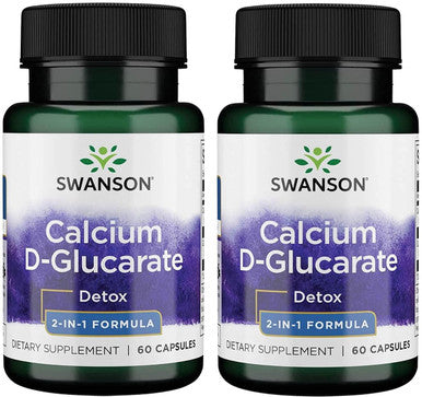 Swanson Calcium D-Glucarate 250 Milligrams 60 Capsules (2 Pack)