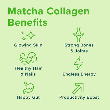 Vanilla Matcha Collagen Bundle GrassFed Matcha Collagen Peptides Vanilla Collagen Peptides Perfect for Matcha Lattes Hair Skin Nails Gut Health and Joint Health Benefits