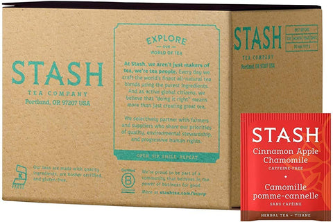 Stash Tea Peppermint Herbal Tea, Box of 100 Tea Bags | Cooling, brisk peppermint flavor with refreshing herbal notes, Non-GMO Project Verified and foil-sealed freshness